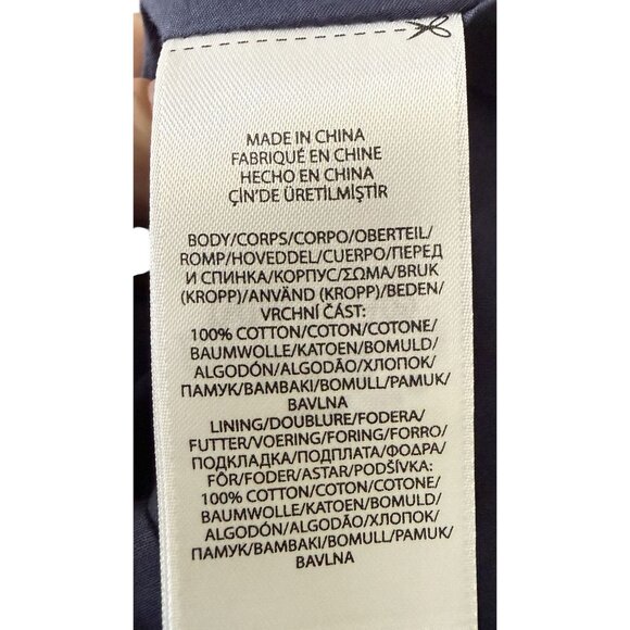 Polo Ralph Lauren Off-Shoulder Navy Floral MidiDress Smocked Bell Sleeves Large - Picture 6 of 6